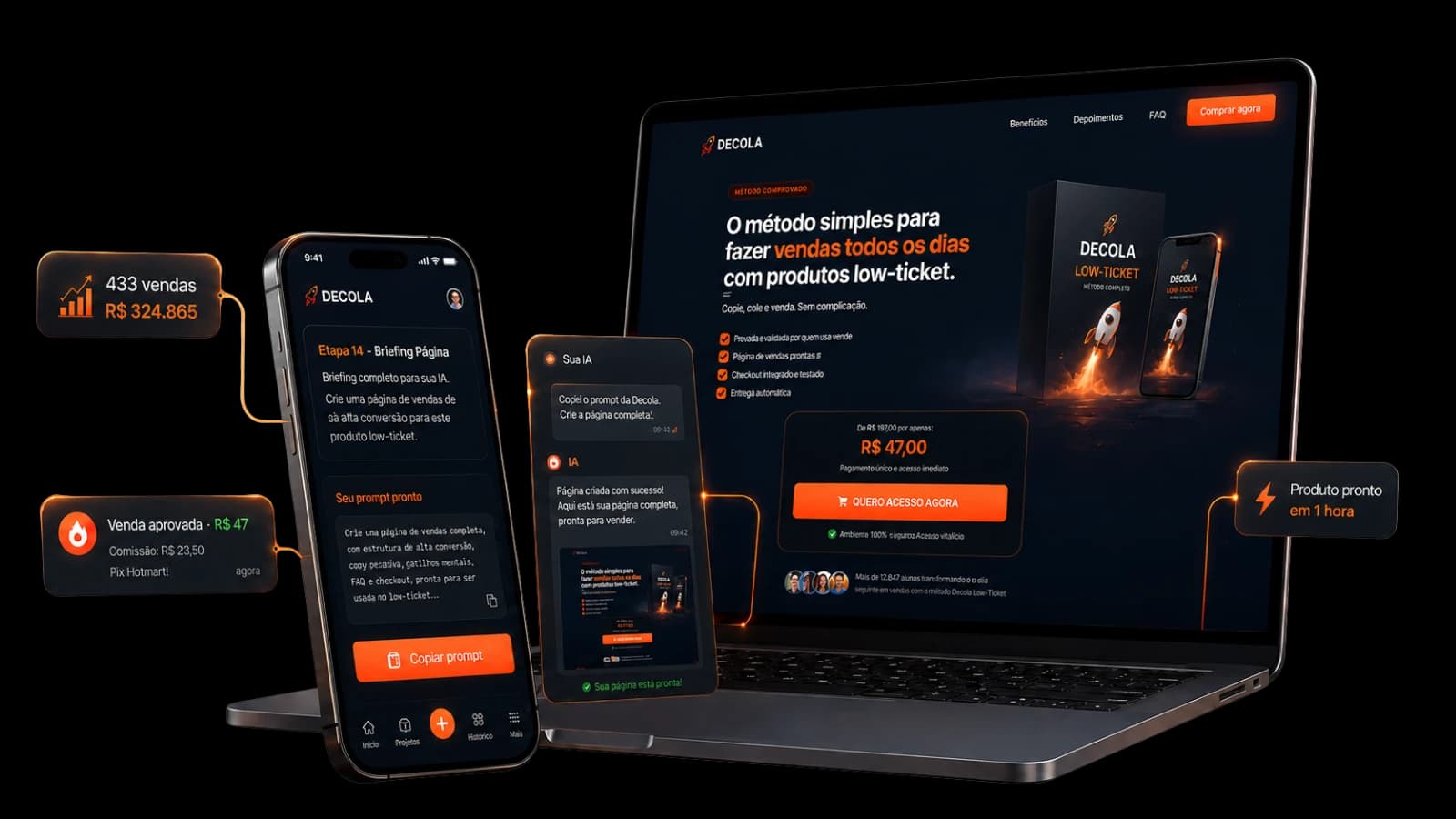 Decola seu produto digital no ar em menos de 1 hora