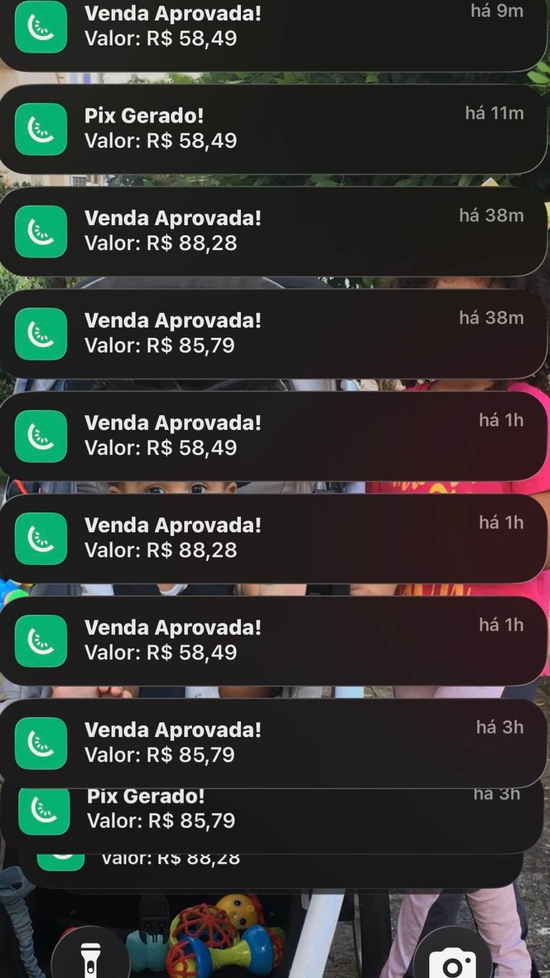 Venda atrás de venda